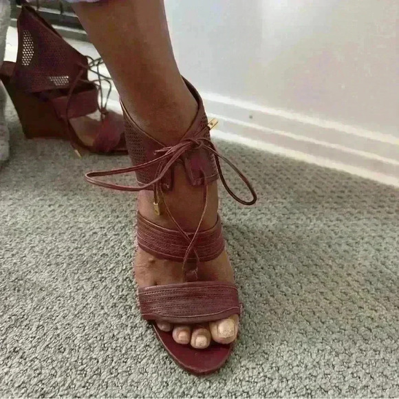 Derek lam Brooklyn leather wedge sandal. Size 9 wedge 45’’ made in Italy - Picture 3 of 6